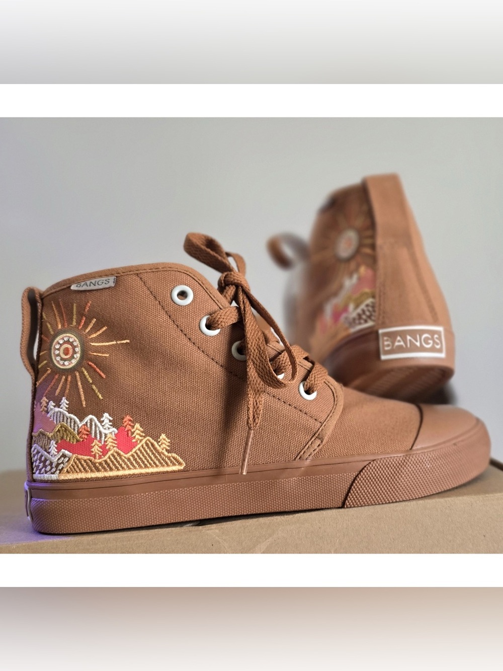 Brand New BANGS "Sunrise Mountain" High Top Sneakers - Women's Size 7